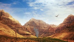 Landscapes smoke Birds canyon West Gibbet