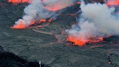 Landscapes smoke Volcanoes lava
