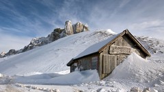 Landscapes snow houses