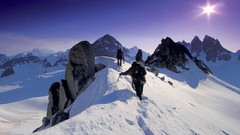 Landscapes snow Mountains