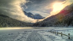 Landscapes snow Mountains