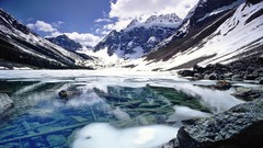 Landscapes snow Mountains Canada alberta banff national park