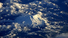Landscapes snow Mountains clouds NASA outer space