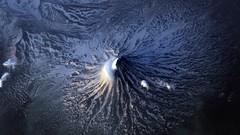 Landscapes snow Mountains clouds NASA outer space