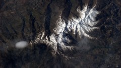 Landscapes snow Mountains clouds outer space