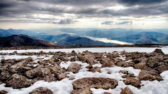 Landscapes snow Mountains clouds rocks
