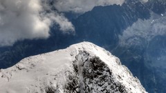 Landscapes snow Mountains clouds switzerland Alps
