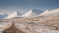 Landscapes snow Mountains Europe roads iceland