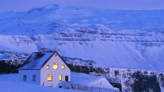 Landscapes snow Mountains home iceland