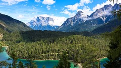 Landscapes snow Mountains lakes