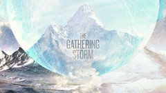 Landscapes snow Mountains storm Typography artwork snow 