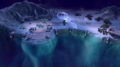 Landscapes snow night ravine halo halo wars video games cgi