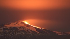 Landscapes snow panorama eruption Volcanoes Italy italia Etna