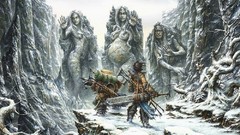 Landscapes snow Pathfinder artwork fantasy art