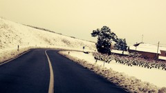 Landscapes snow roads