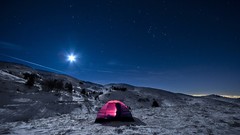 Landscapes snow Stars Arctic tents