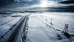 Landscapes snow streets