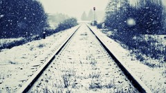 Landscapes snow tracks