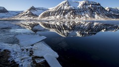 Landscapes snow water Mountains reflections iceland skies snow 