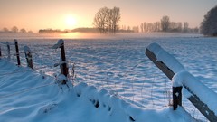 Landscapes snow winter fences snow landscapes