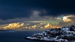 Landscapes snow winter Mountains