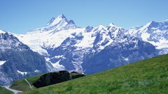 Landscapes snow winter Mountains