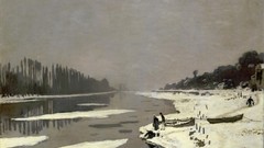 Landscapes snow winter Paris France French paintings 