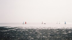 Landscapes snow winter sea shorelines