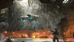 Landscapes soldiers Pelicans caves halo concept art warthog 