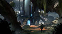 Landscapes Spartan halo concept art artwork digital art video 