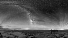 Landscapes Stars grayscale monochrome