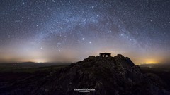 Landscapes Stars panorama Milky Way skies skyscapes