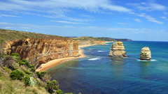 Landscapes stones cliffs Sea