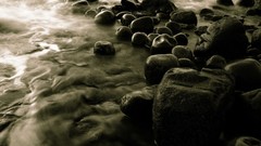 Landscapes stones nature sepia rocks