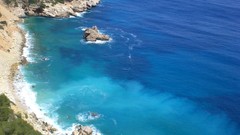 Landscapes stones nature water blue coast