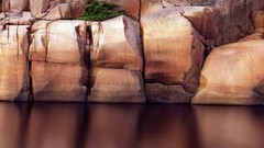 Landscapes stones nature water calm Plants rocks lakes