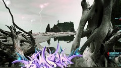 Landscapes storm fantasy art Desktopography