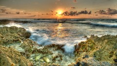 Landscapes sun clouds coast skyscapes