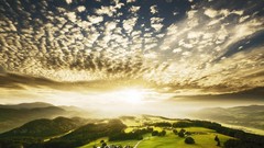 Landscapes sun clouds fields skyscapes