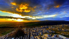 Landscapes sun clouds rocks skies