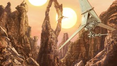 Landscapes sun Mountains Movies star wars science fiction 