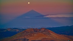 Landscapes sun shadows Mount
