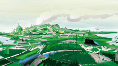 Landscapes sun smoke surreal