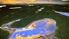 Landscapes sunrise Alaska national park