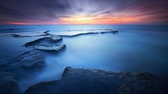 Landscapes sunrise fog land