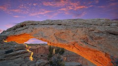Landscapes sunrise nature arch rocks national park