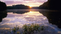 Landscapes sunrise nature lakes scenic