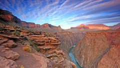 Landscapes sunrise nature water blue clouds red white Green 