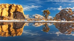 Landscapes sunrise nature water clouds rocks lakes reflections