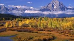 Landscapes sunrise nature Wyoming mount national park grand 